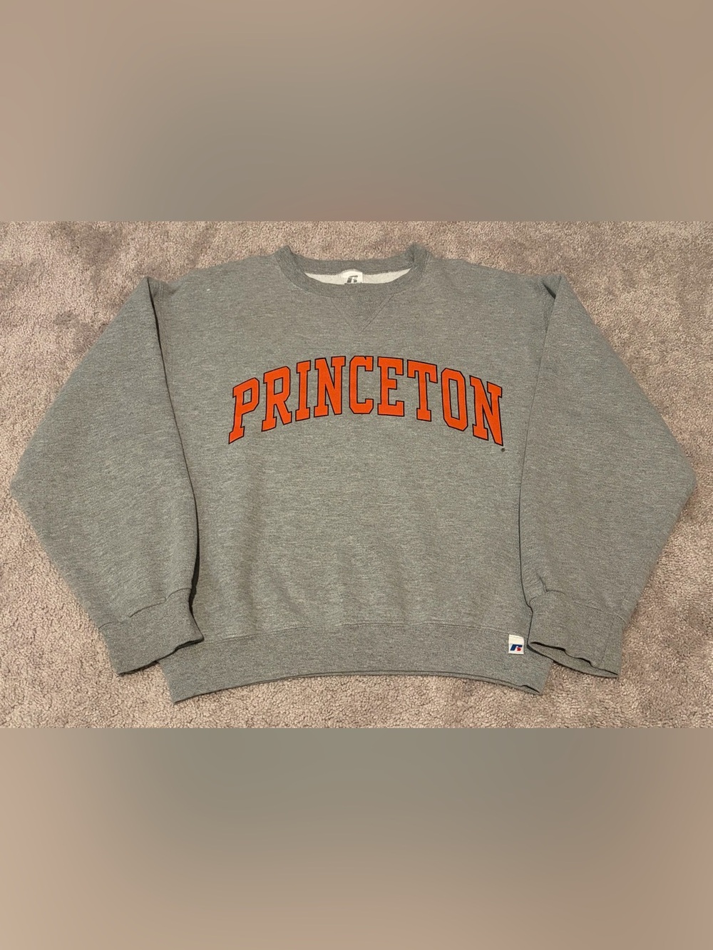 Russell Athletic Princeton University Sweatshirt Mens Small Gray Crewneck Y2K
